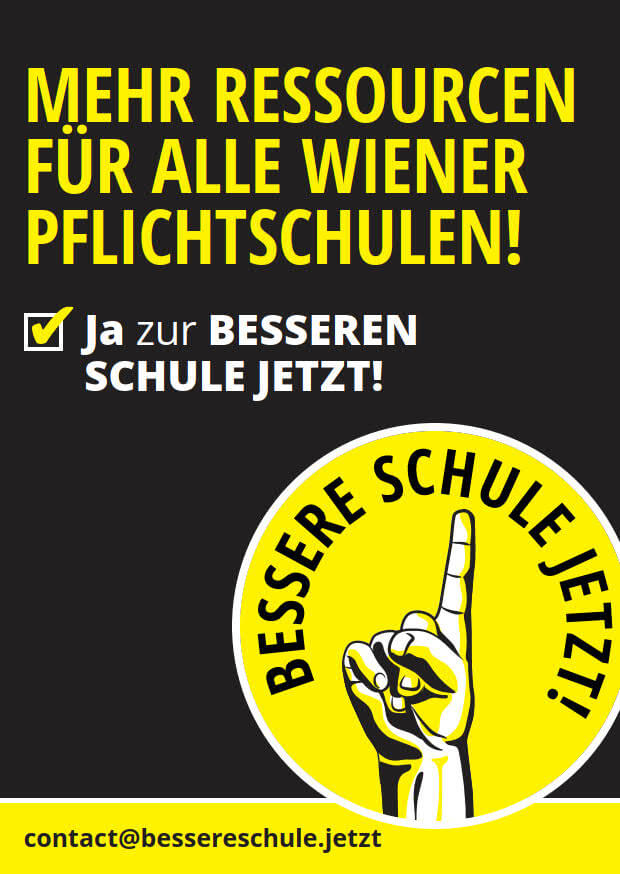 Flyer: Mehr Ressourcen für alle Wiener Pflichtschulen!