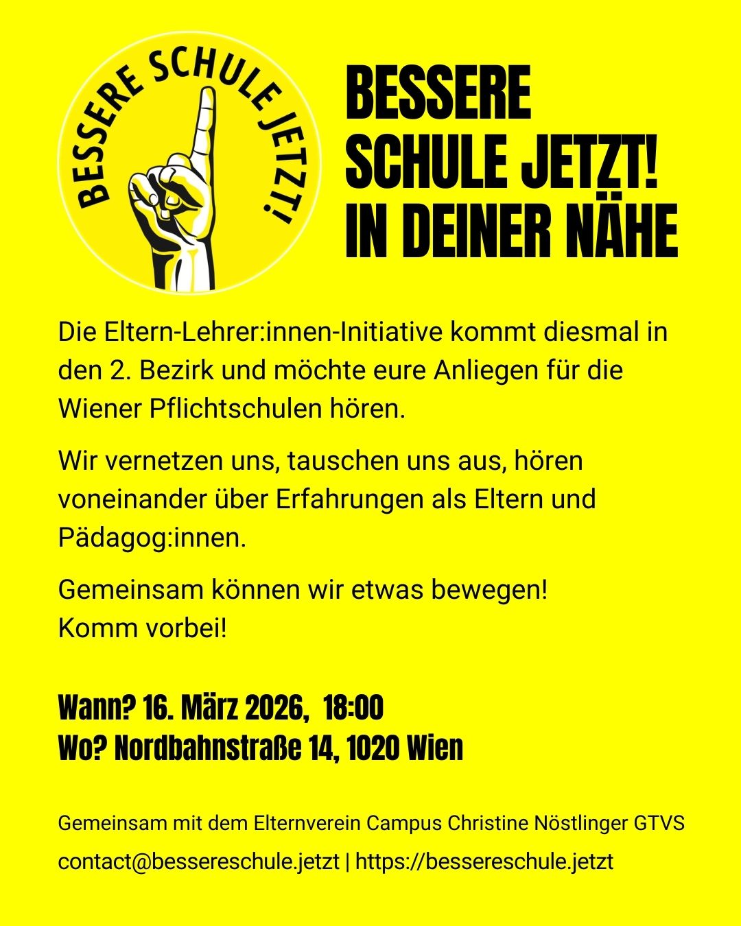 Einladung offenes Treffen am 16. März 2026